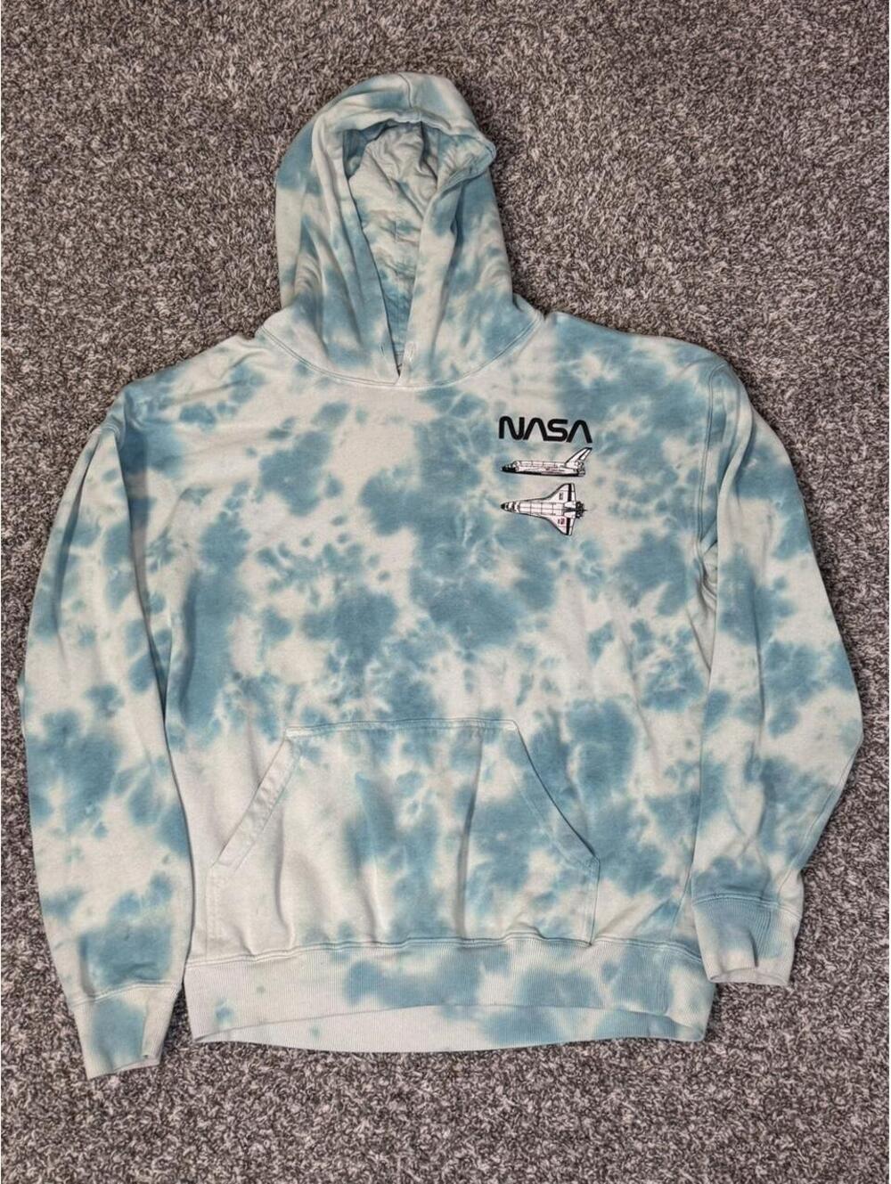NASA Tie-Dye Hoodie – Size Large 🚀☁️